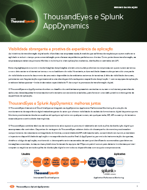 ThousandEyes + AppDynamics Solution Brief cover page